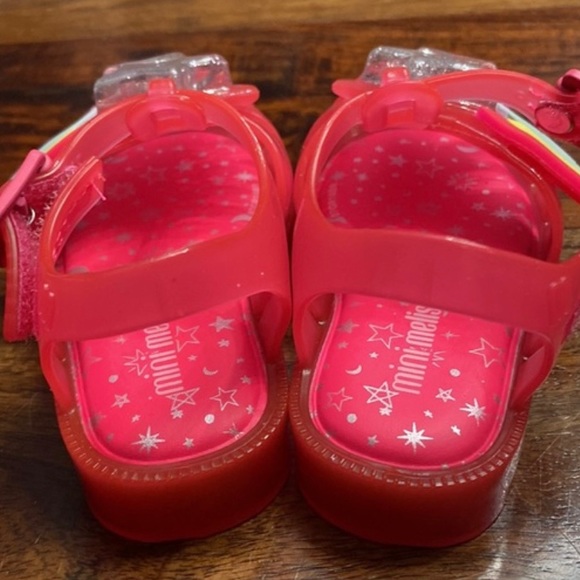 Mini Melissa Possession II Infant Star Rainbow Glitter Sandals - Picture 9 of 11